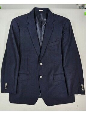 Joseph Abboud Heritage Blazer 42S Navy REDA Italian 100% Wool Sport Coat